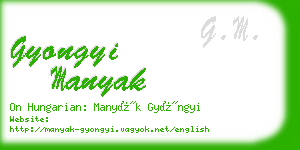 gyongyi manyak business card